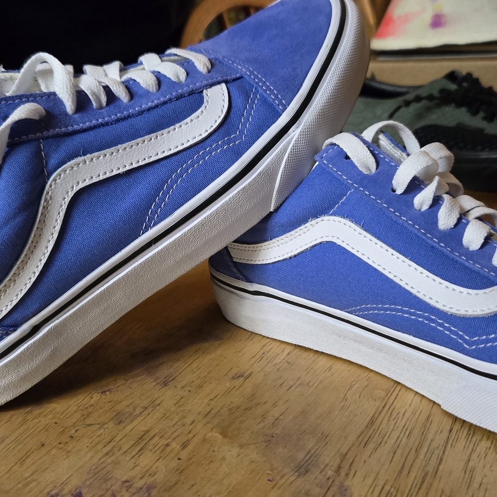 Vans Blue and White Athletic Shoes